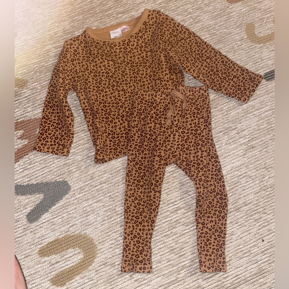 ZARA Cheetah Print Matching Outfit 18-24M